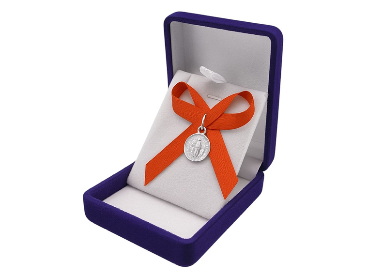 Medalla Plata 925 San Benito Bebe Cinta Roja 2