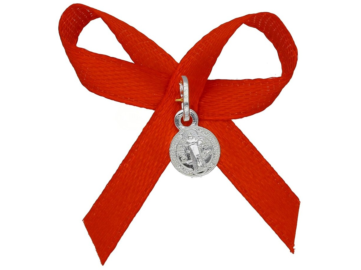 Medalla Plata 925 San Benito Bebe Cinta Roja 3