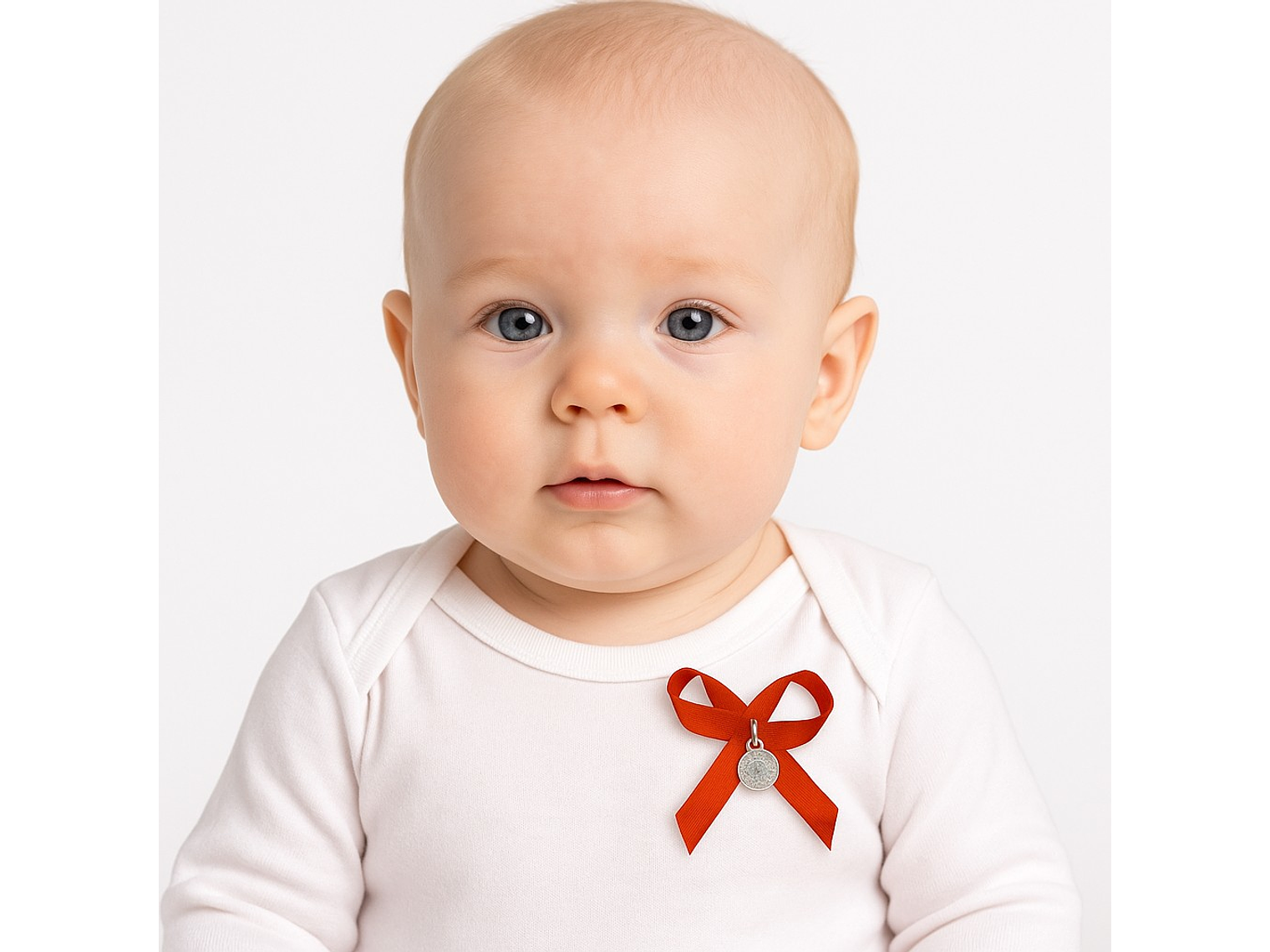 Medalla Plata 925 San Benito Bebe Cinta Roja 4