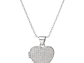 Collar Relicario Plata 925 Corazón Con Circones - Miniatura 1