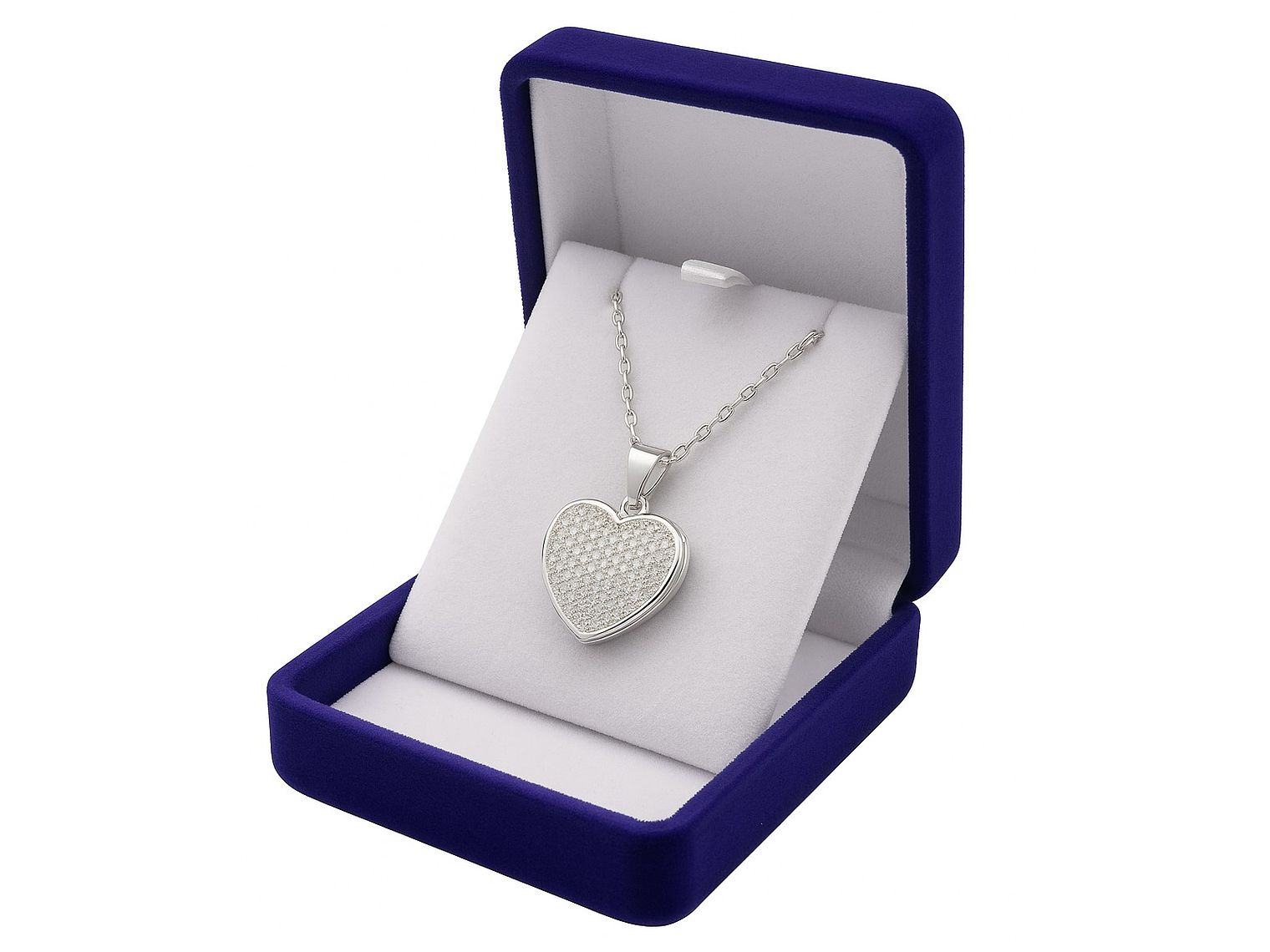 Collar Relicario Plata 925 Corazón Con Circones 7