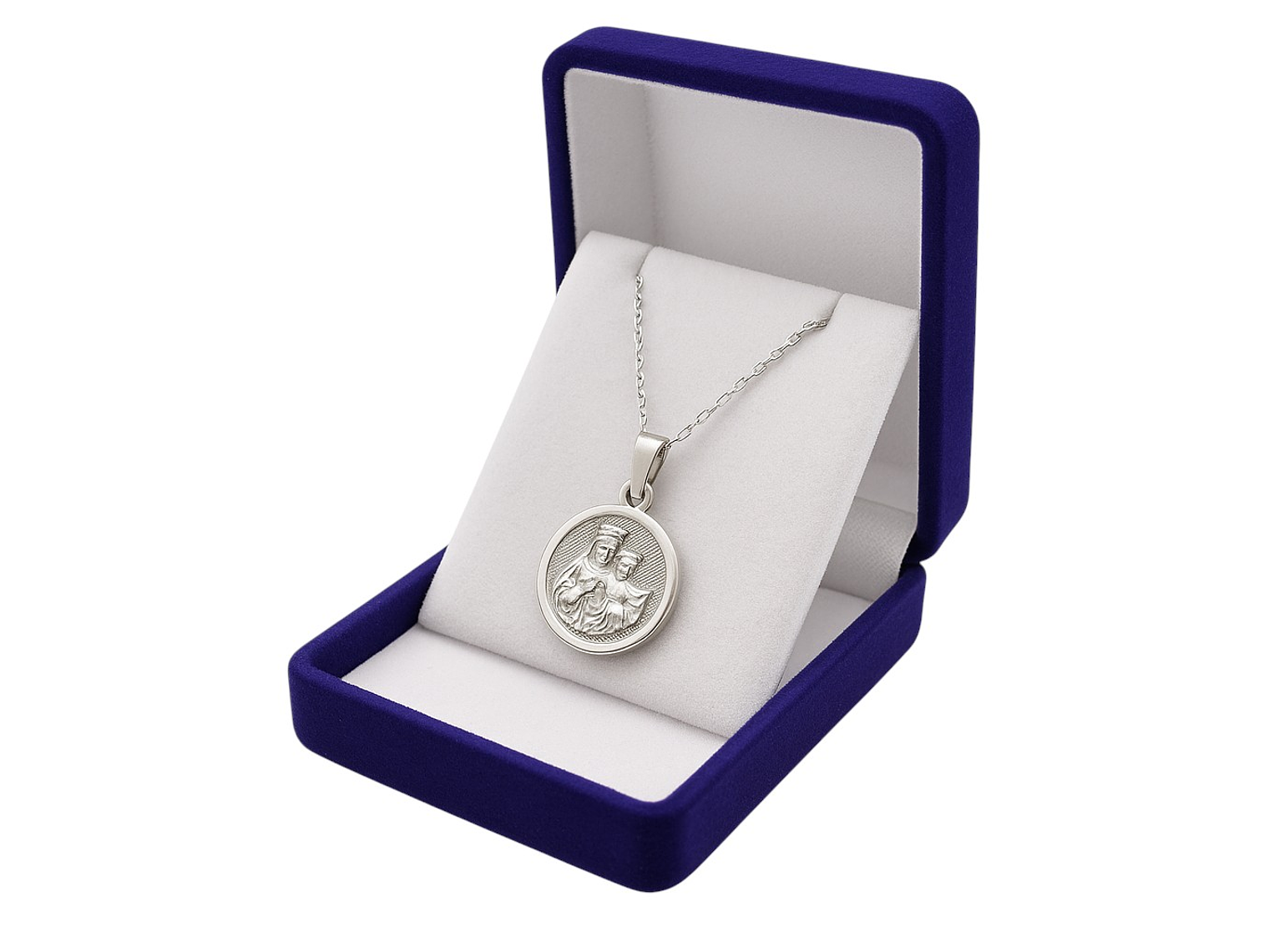 Collar Medalla Plata 925 Virgen Del Carmen Milagrosa 5