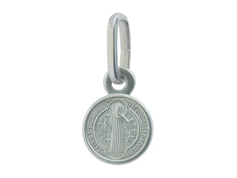 Collar Medalla Plata 925 San Benito Protector Niños 3