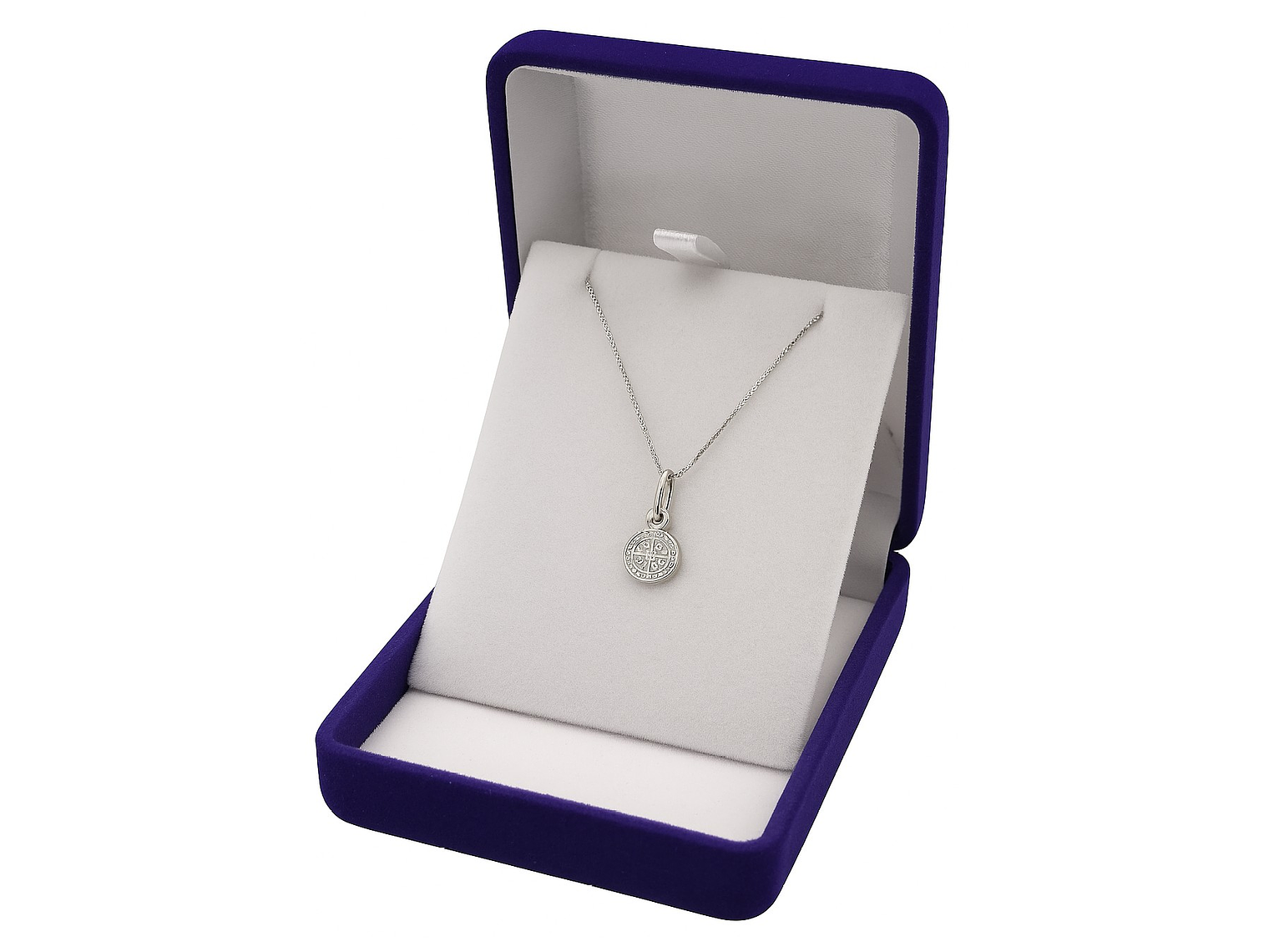 Collar Medalla Plata 925 San Benito Protector Niños 7