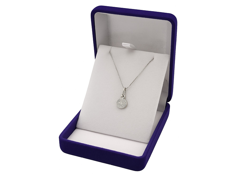 Collar Medalla Plata 925 San Benito Protector Niños 7