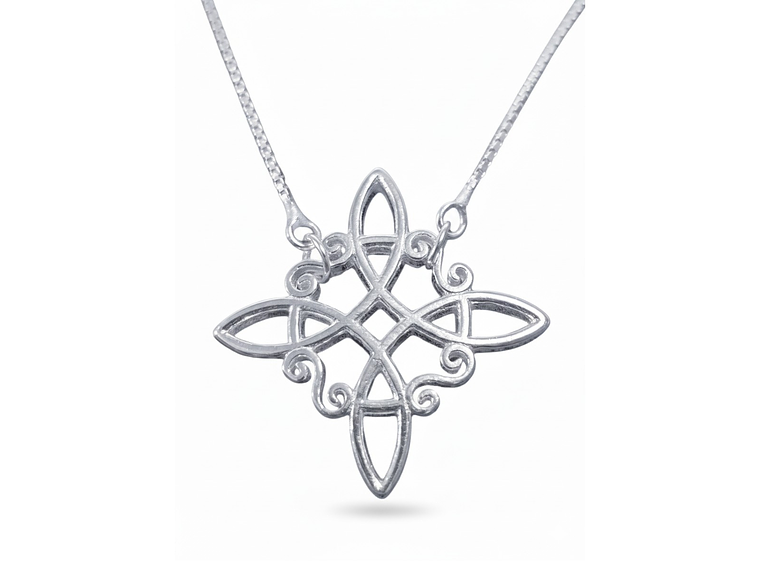 Collar Plata 925 Nudo de Bruja Celta 1