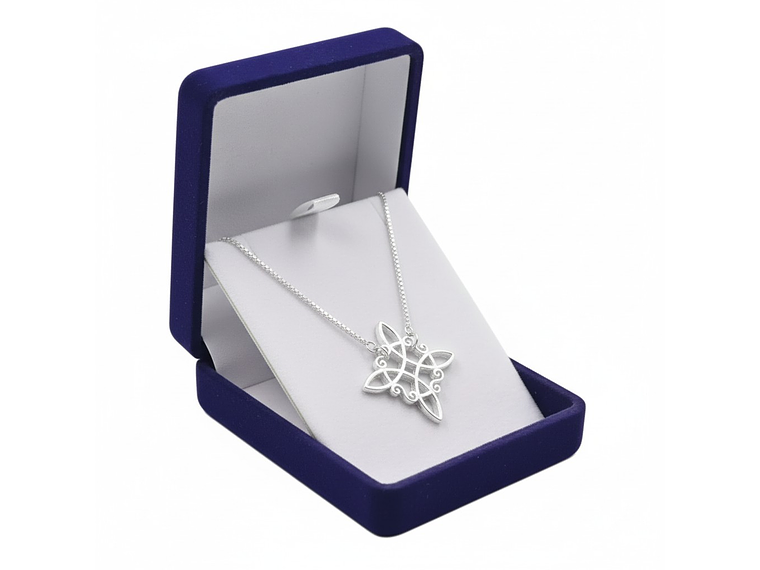 Collar Plata 925 Nudo de Bruja Celta 3