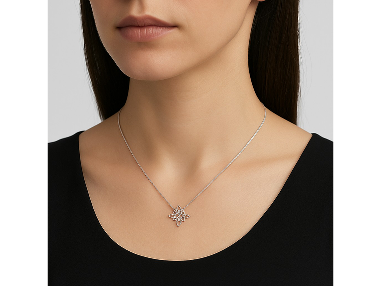 Collar Plata 925 Nudo de Bruja Celta 5