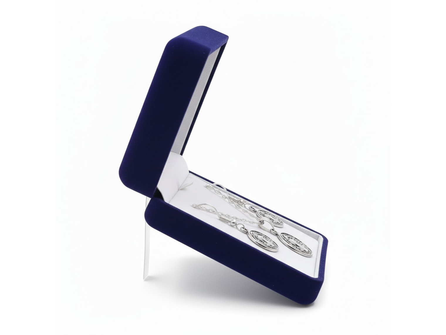 Conjunto Plata 925 Medallas San Benito Protector 2