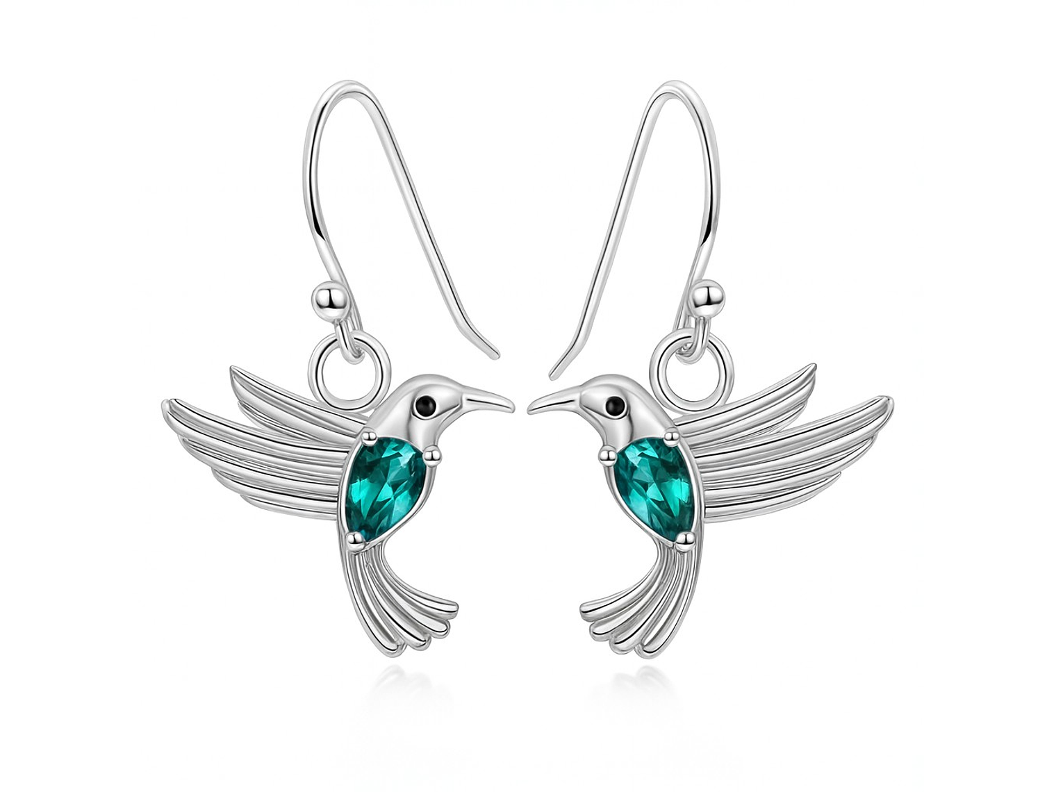 Aros Colgate Colibrí Ave Cristal Verde 1