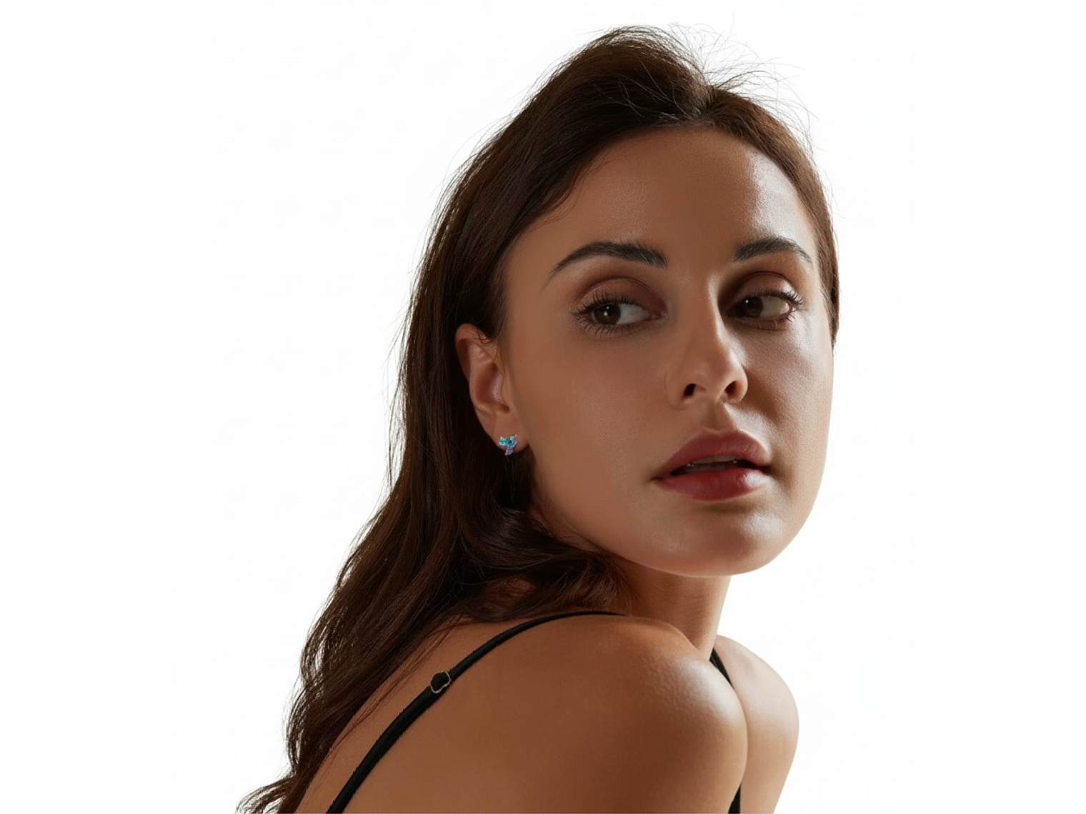 Aros Plata 925 Mini Colibrí Pájaro Multicolor 4