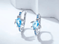 Aros Plata 925 Tortuga Marina Cristal Celeste - Miniatura 2