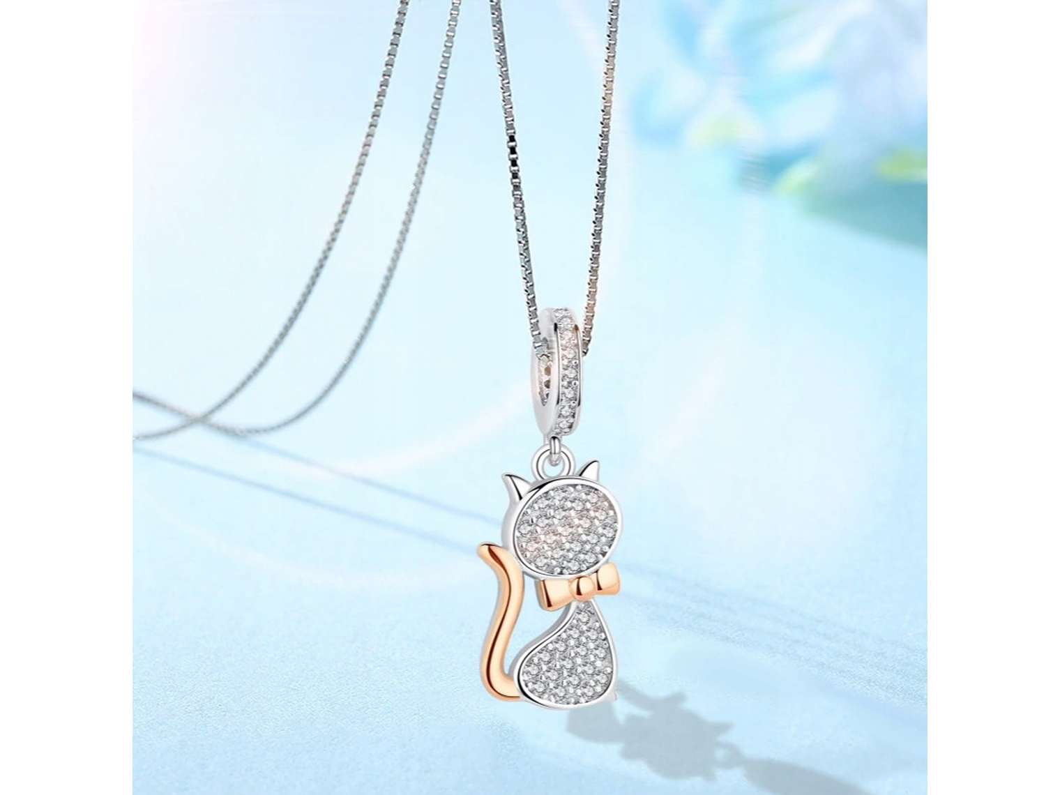 Charm Dije Plata 925 Gato Circones 4