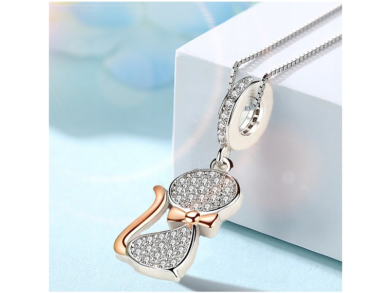 Charm Dije Plata 925 Gato Circones 5