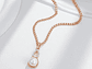 Collar Gota Perla y Circones Dorado Rosa - Miniatura 3