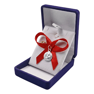 Medalla Plata 925 San Benito Bebe Cinta Roja 1158