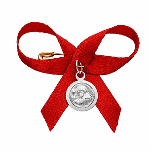 Medalla Plata 925 San Benito Bebe Cinta Roja 1158