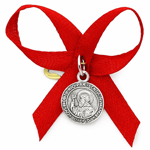 Medalla Plata 925 San Benito Bebe Cinta Roja 1159