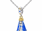 Charm Plata 925 Virgen Manto Azul y Corona Dorada - Miniatura 2