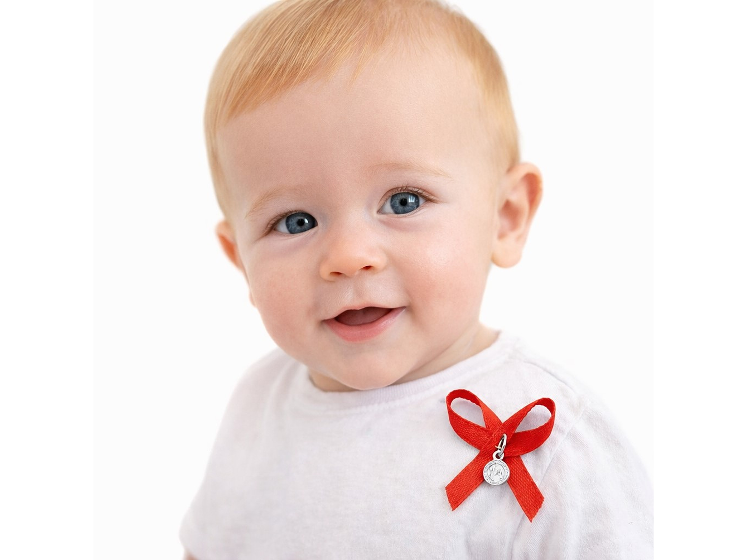 Medalla Plata 925 San Benito Bebe Cinta Roja 1161 2