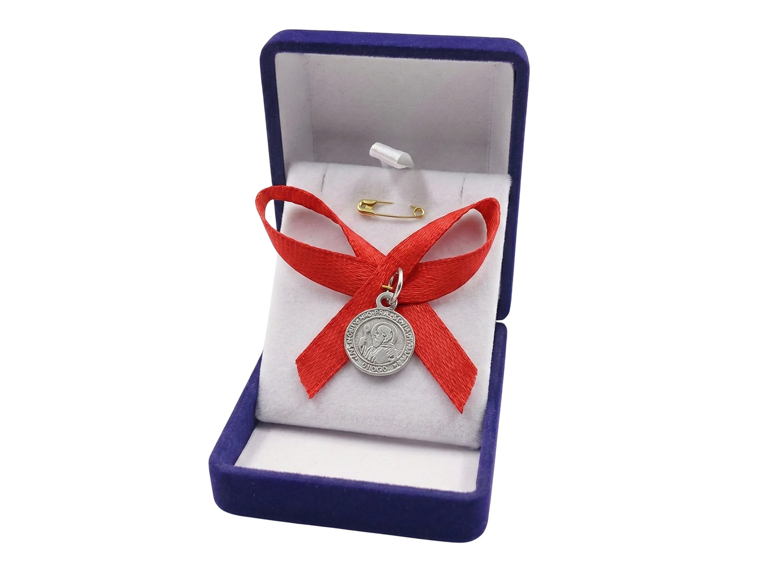 Medalla Plata 925 San Benito Bebe Cinta Roja 1161 4