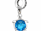 Charm Dije Colgante Plata 925 Tortuga Azul Corazón - Miniatura 2