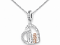 Charm Dije Colgante Plata 925 Corazón Mama e Hija - Miniatura 2