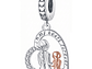 Charm Dije Colgante Plata 925 Corazón Mama e Hija - Miniatura 1