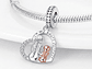 Charm Dije Colgante Plata 925 Corazón Mama e Hija - Miniatura 4