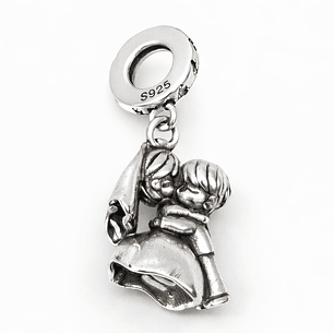Charm Dije Colgante Plata 925 Pareja Novios Casados