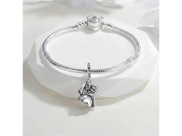 Charm Dije Colgante Plata 925 Pareja Novios Casados 5