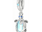 Charm Dije Plata 925 Tortuga Marina Tornasol - Miniatura 1