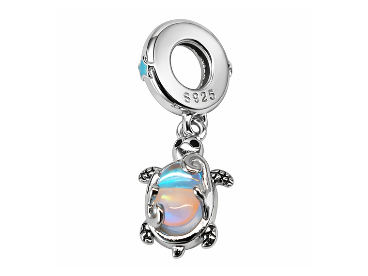 Charm Dije Plata 925 Tortuga Marina Tornasol 3