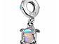 Charm Dije Plata 925 Tortuga Marina Tornasol - Miniatura 3