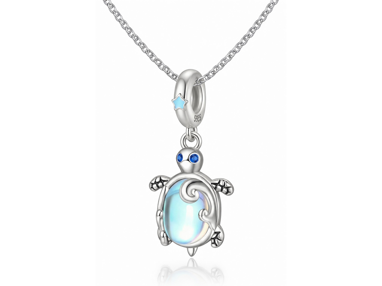 Charm Dije Plata 925 Tortuga Marina Tornasol 4
