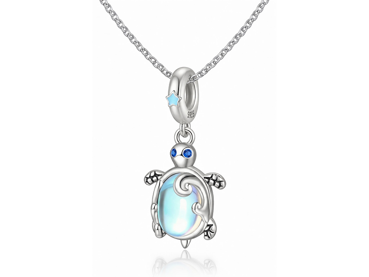Charm Dije Plata 925 Tortuga Marina Tornasol 4
