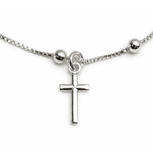 Pulsera Plata 925 San Benito Medallas y Cruz