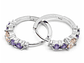Aros Argollas Circones Morados y Rosados 20mm - Miniatura 2