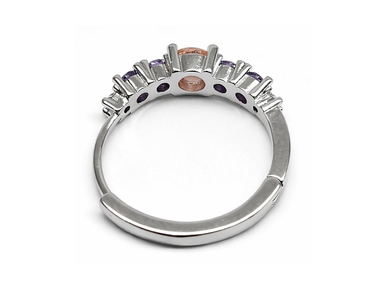 Aros Argollas Circones Morados y Rosados 20mm 3