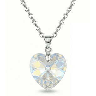 Collar Cristal Austriaco Aurora Boreal 14mm Acero