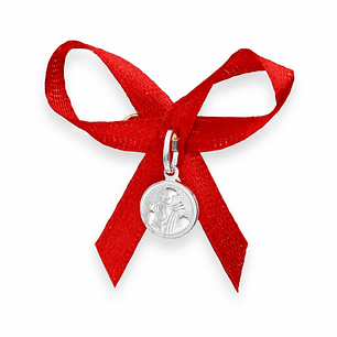 Medalla Plata 925 San Benito Bebe Cinta Roja 1159