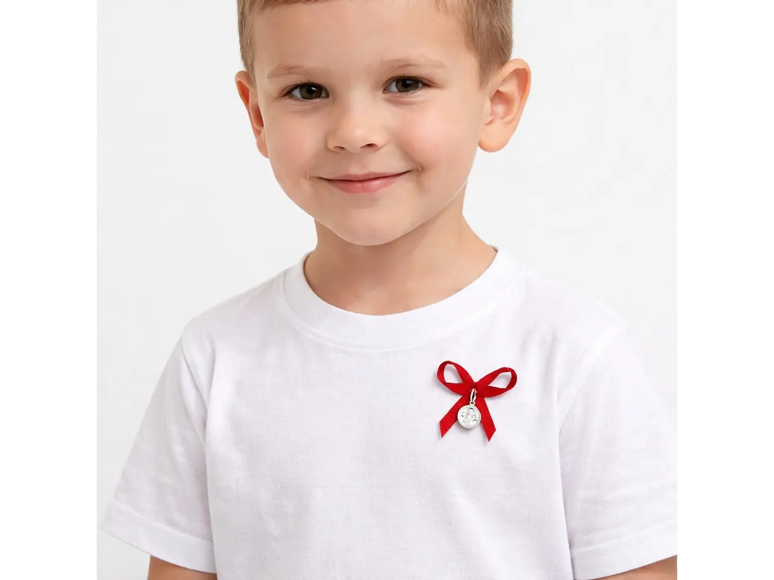 Medalla Plata 925 San Benito Bebe Cinta Roja 1159 4