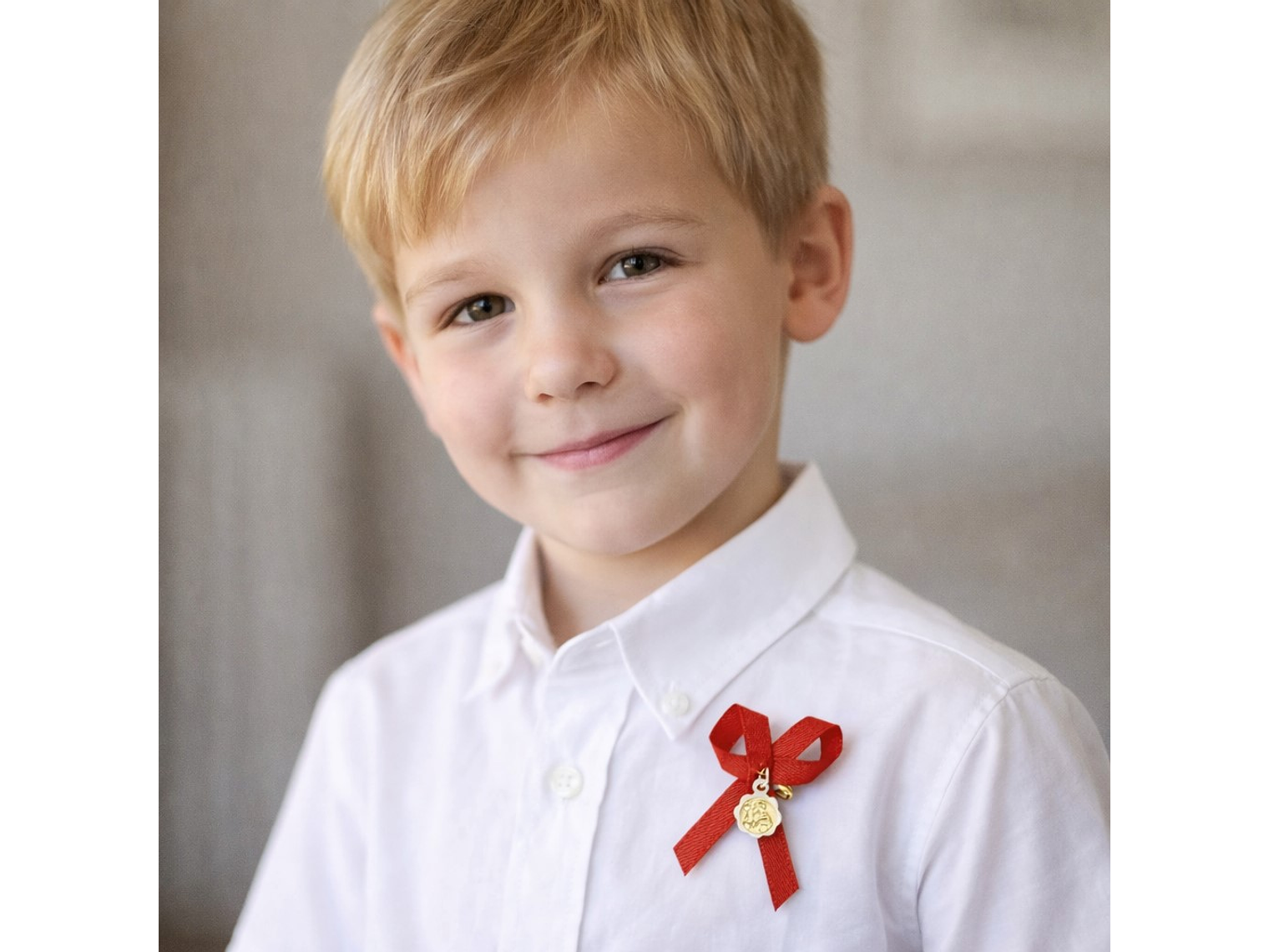 Medalla Plata 925 Con Oro San Benito Bebe Cinta Roja  3