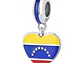 Charm Dije Plata 925 Venezuela Corazón - Miniatura 1