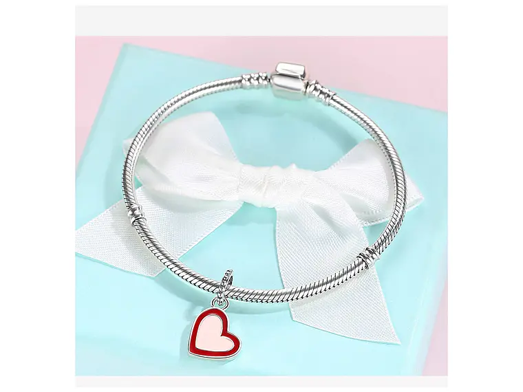 Charm Dije Plata 925 Corazon Loved 5