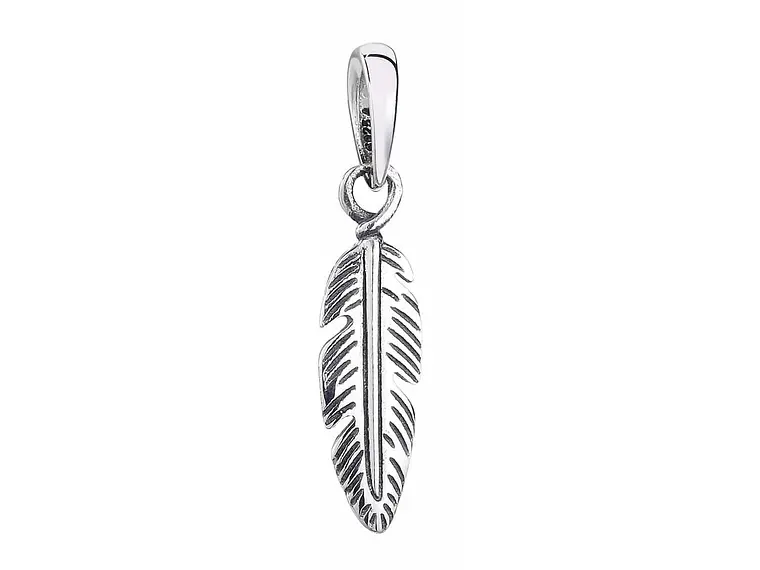 Charm Dije Plata 925 Pluma de Angel 1