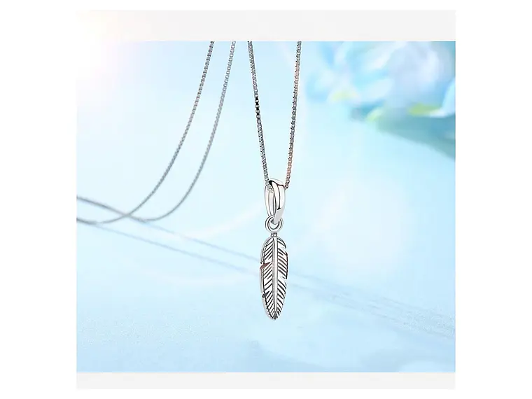 Charm Dije Plata 925 Pluma de Angel 2