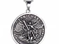 Collar Medallón San Miguel Arcangel Cadena Acero 60cm - Miniatura 1
