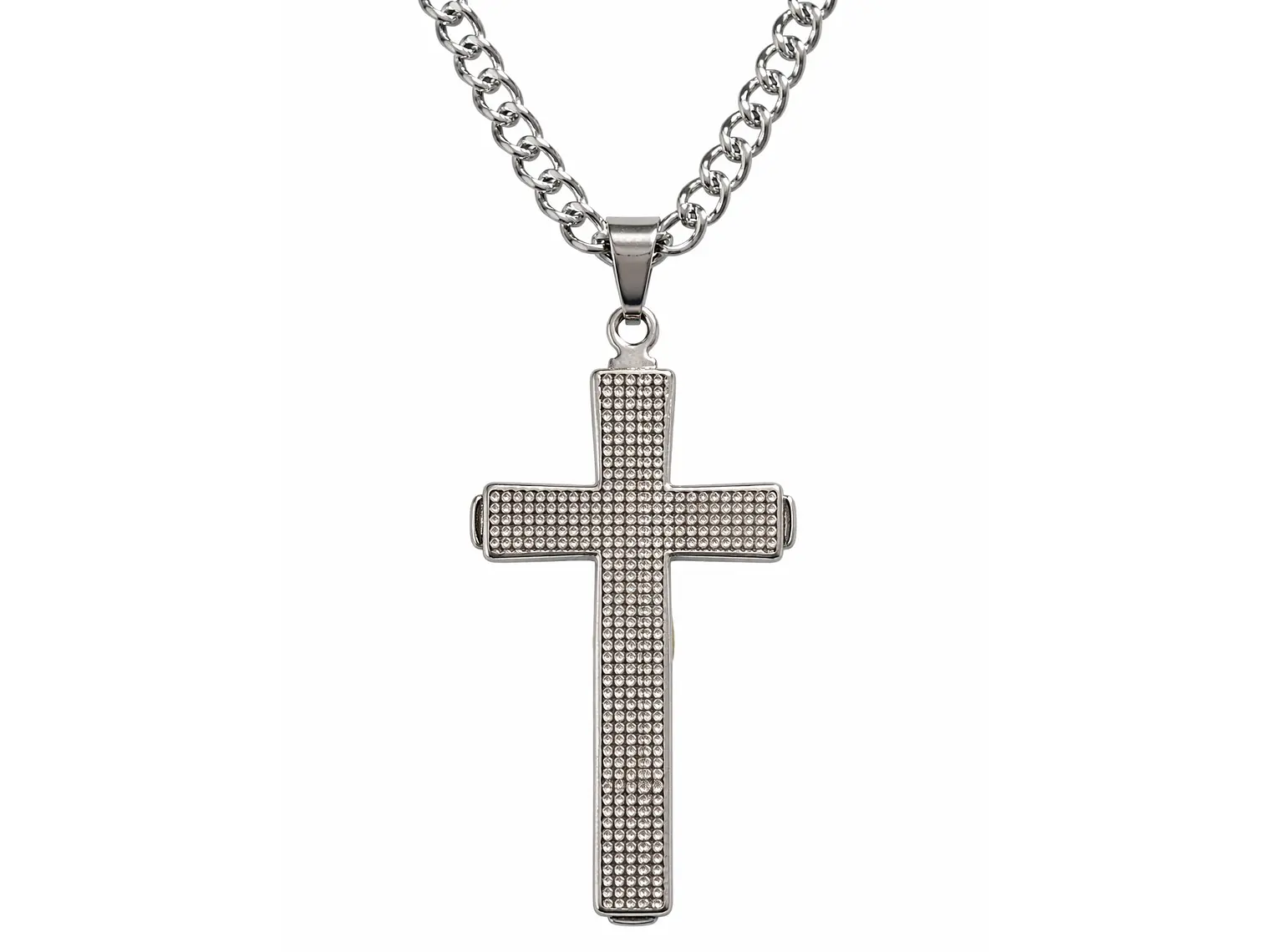 Collar Crucifijo INRI Cadena Gourmet 60 cm Acero 5