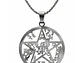 Collar Tetragrammaton Pentágono 27mm Cadena 60cm Acero - Miniatura 1